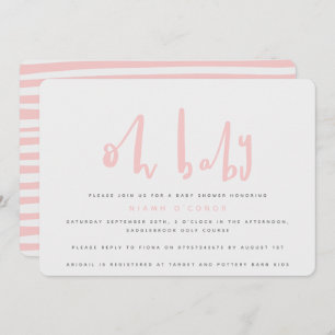 Oh mon bébé, baby shower invitation