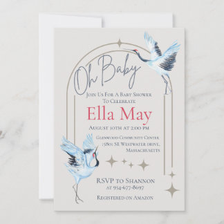 Oh mon bébé, Baby shower Invitation