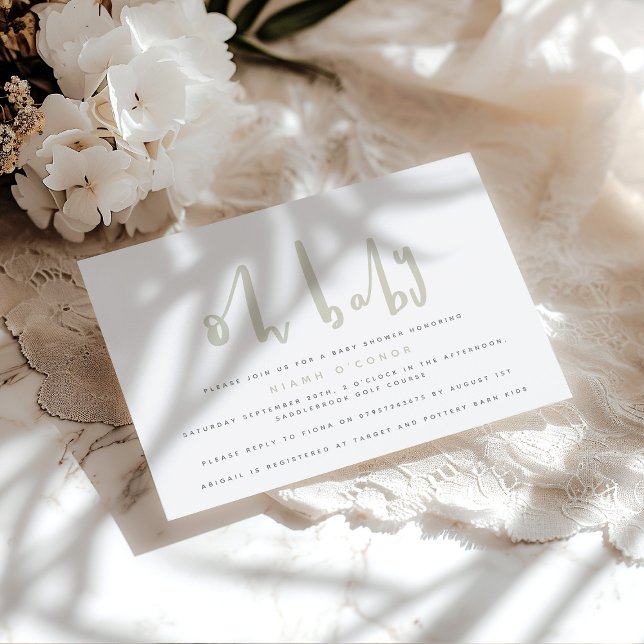 Oh mon bébé, invitation à la fête baby shower (sab (Créateur téléchargé)