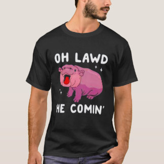 Oh mon dieu, il arrive moo deng bébé hippo tshirt