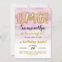 Oh mon Dieu ! Invitation Confetti Anniversaire