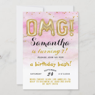 Oh mon Dieu ! Invitation Confetti Anniversaire