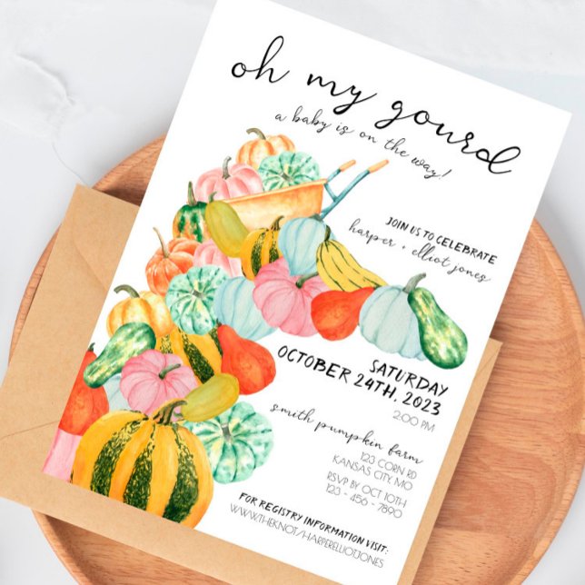 Oh Mon Gourd ! - Invitation Baby shower (Créateur téléchargé)