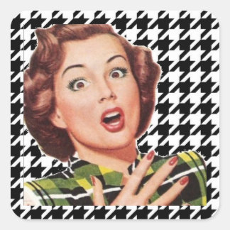 "OH, MON !" Stickers Houndstooth Cinquante-Femme a