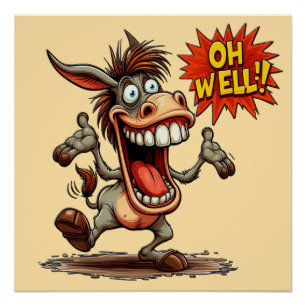 Oh, Mule Glossy Poster