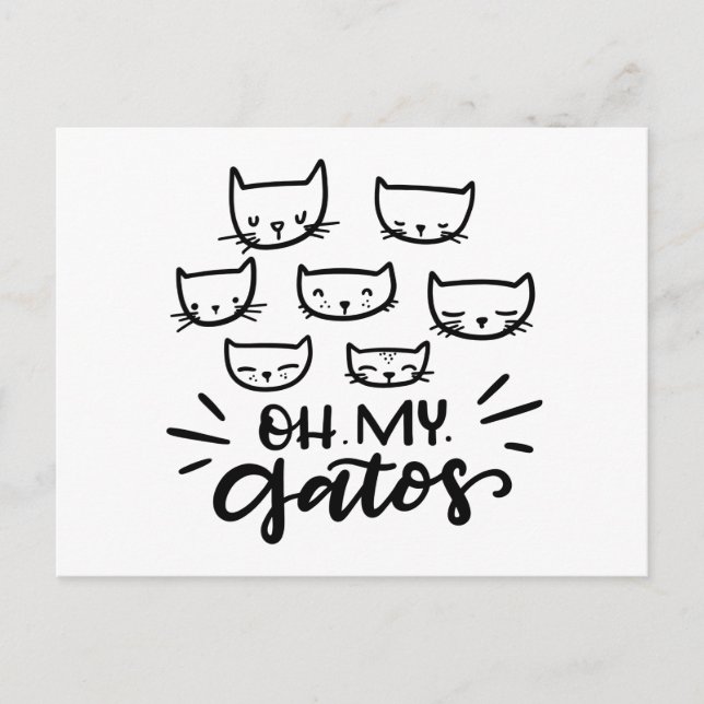 Oh My Gatos Postkarte (Vorderseite)