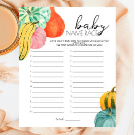Oh My Gourd! - Baby Shower Name Race Game