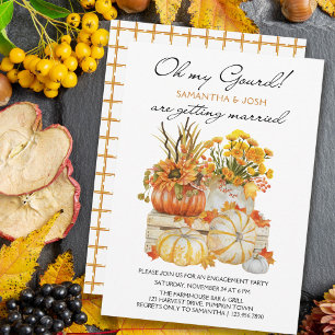 Oh My Gourd Pumpkin Erntedank Engagement Party Einladung
