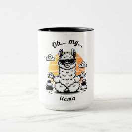 Oh my Lama, Start your day with humor and attitude Tasse
