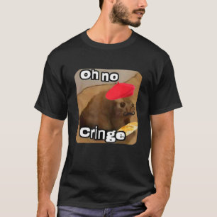 Oh Nein Cringe-Katze Französisches Baguette T Inte T-Shirt