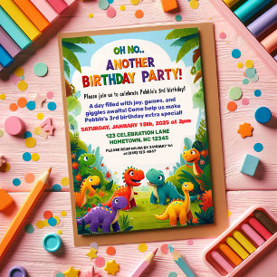 Oh nein! Eine weitere Dinosaurier-Geburtstagsparty Einladung