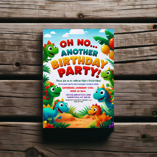 Oh nein! Eine weitere Dinosaurier-Geburtstagsparty Einladung