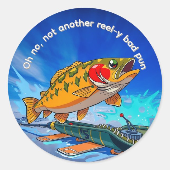 Oh nein, nicht ein schlechter verrückter Pub Runder Aufkleber (Vorderseite)