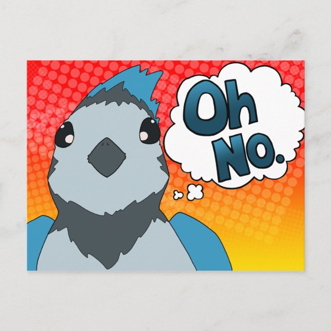 Oh No Bird Postkarte (Vorderseite)