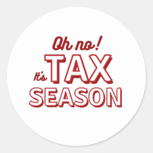 Oh non ! Sticker rond classique de la saison fisca