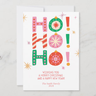 Oh ! Oh ! Oh ! Carte de Noël non photo amusante