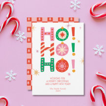 Oh ! Oh ! Oh ! Carte de Noël non photo amusante