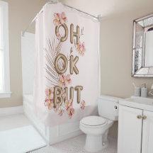 OH OK ABUT- Girly Trendy RoseGold Blume Motivation