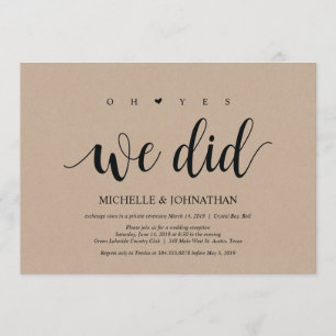 oh oui, nous avons fait des cartes d'invitation po