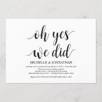 oh oui, nous l'avons fait, carte d'invitation de m