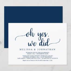 Oh oui, nous l'avons fait, Invitation de fête de m