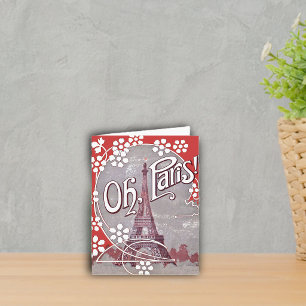 Oh Paris Eiffel Tower Note Card Karte