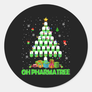Oh Pharmatree Weihnachtsbaum Apotheke Medikamente Runder Aufkleber