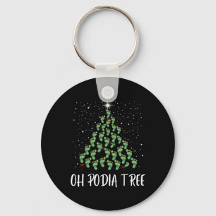 Oh Podiatree Funny Treot Foot Weihnachtsmannschaft Schlüsselanhänger