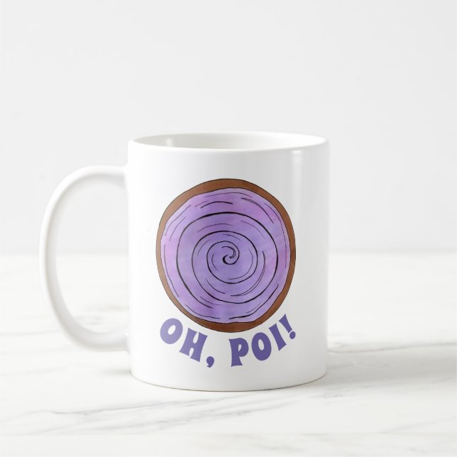 OH, POI (Oh Junge) Hawaiianisches Lila Taro Root F Kaffeetasse (Links)