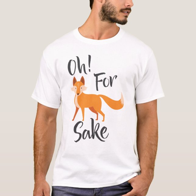 oh pour le T-shirt de saké de renard (Devant)