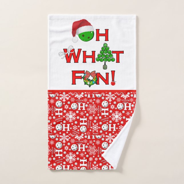 Oh Quel Amusant Pickball De Noël (Serviette à main)