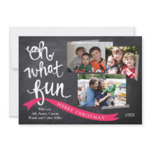 Oh quel carte photo de vacances de ruban