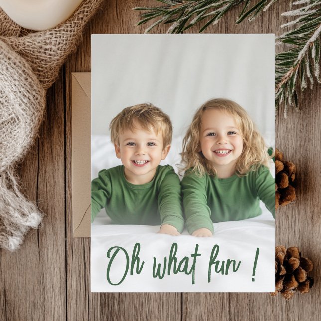 Oh, quelle carte de Noël verte amusante | Festive (Créateur téléchargé)