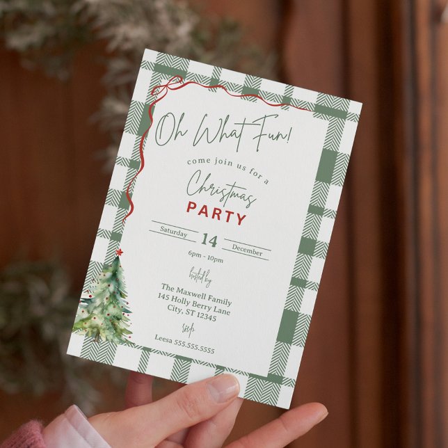 Oh Quelle Fun Noël Invitation (Oh What Fun Christmas Party Invitation)