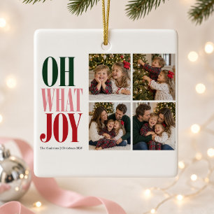 Oh Quelle Joie Ornement de Noël à Quatre Photos de