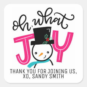 Oh, Quelle Joie, Sticker Snowman Personnalisé