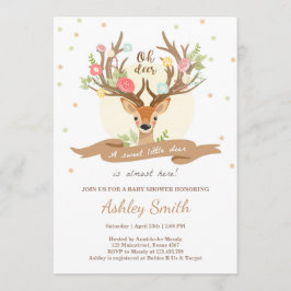 Oh Reh Baby Dusche Einladung Woodland Antlers