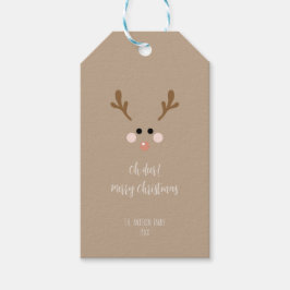 Oh Reh! Frohe Weihnachten Geschenkanhänger