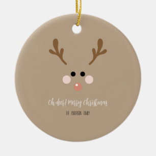 Oh Reh! Frohe Weihnachten Keramik Ornament