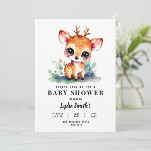 Oh Reh Mädchen Baby Shower Baby Mädchen Shower Grü Einladung