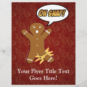 Oh, schläfst! Funny Gingerbread Man Flyer