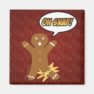 Oh, schläfst! Funny Gingerbread Man Magnet