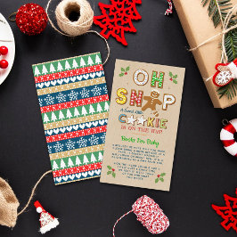 Oh, schläfst! Gingerbrot Cookie Babydusche Buch Begleitkarte