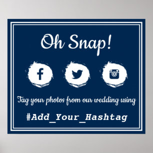 Oh, schläfst! Hochzeitszeichen für Social Media Poster