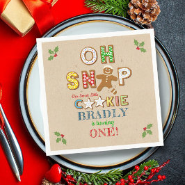 Oh, schläfst! Lebkuchenkoch jedes Alter Geburtstag Serviette