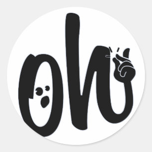 Oh, schläfst! runder aufkleber