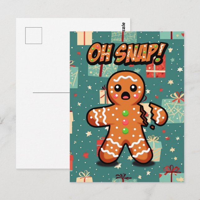 Oh, schläfst! Spekulatius-Männchen Postkarte (Vorne/Hinten)