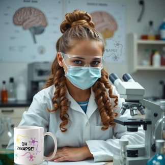 Oh, schläfst! Wissenschaftsneuron Biologielehrer F Kaffeetasse