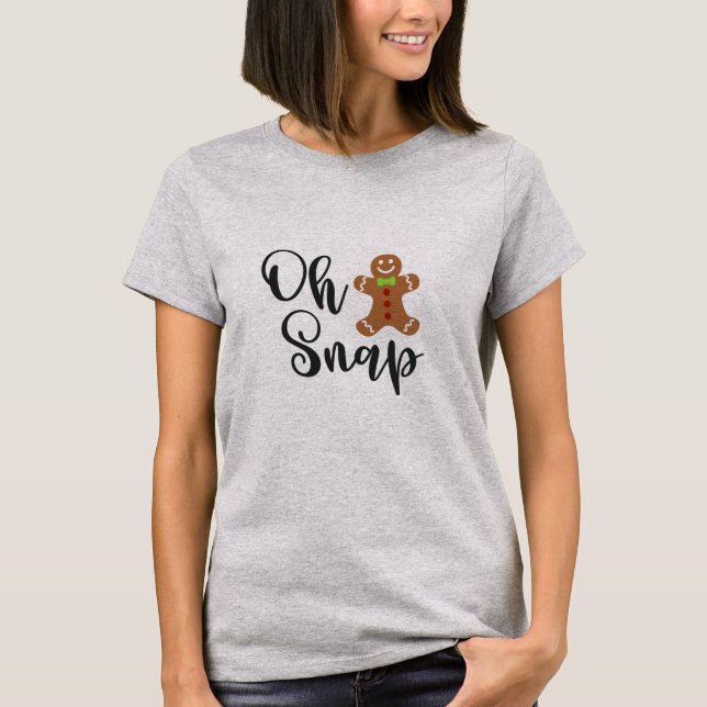 Oh Schnelllebkuchen-Mann-Weihnachten T-Shirt (Vorderseite)