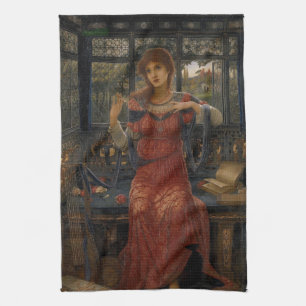 Oh Schwalbe, Schwalbe von John Melhuish Strudwick Geschirrtuch